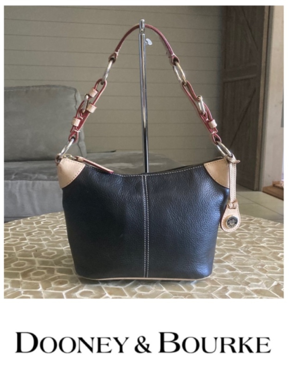 Dooney & Bourke Pebbled Black ‘All Weather Leather’ Shoulder Bag